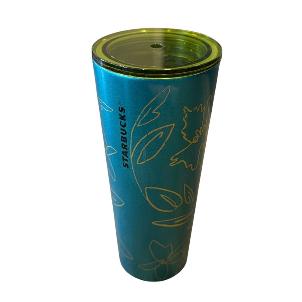 Starbucks Spring '22 Stainless Steel Floral Design Tumbler Venti 24 oz